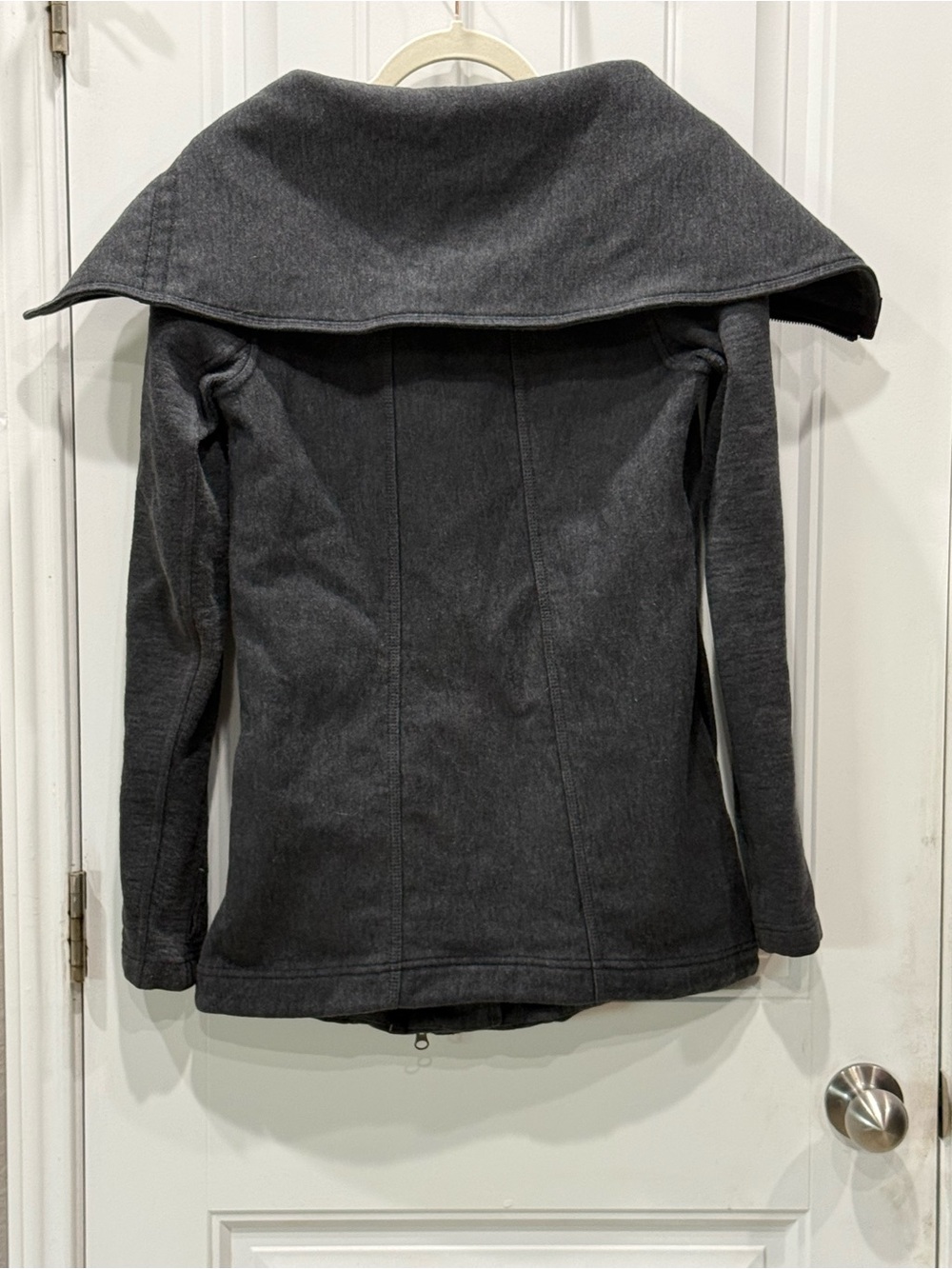 lululemon athletica Women’s Size 4 Heathered Black Virasana Blanket Wrap Jacket - Picture 4 of 4